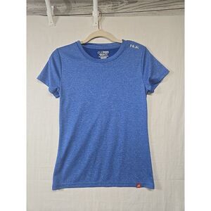 HUK‎ Fishing Bass Short Sleeve T-Shirt Size YM Youth Heathered Blue Athletic